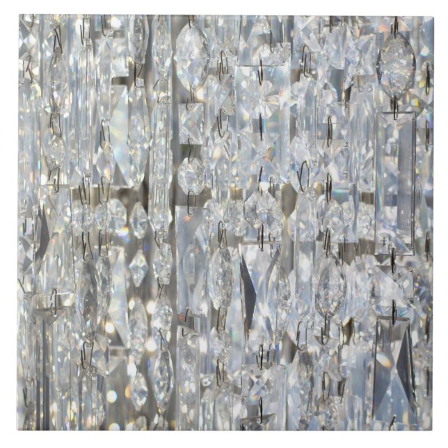 Glitzy Glittery Crystal Ceramic Tile (Front)