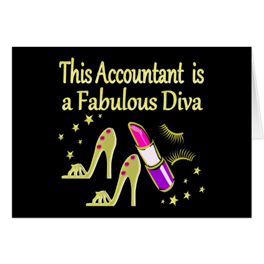 GLITZY GOLD ACCOUNTANT DESIGN CARDS (Front Horizontal)