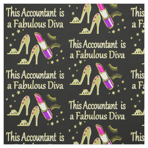 GLITZY GOLD ACCOUNTANT DESIGN FABRIC