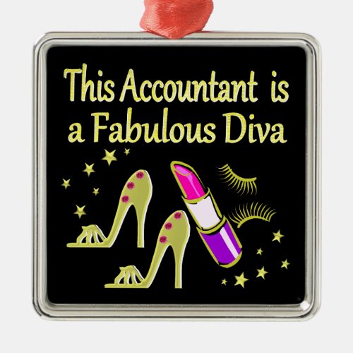 GLITZY GOLD ACCOUNTANT DESIGN METAL ORNAMENT