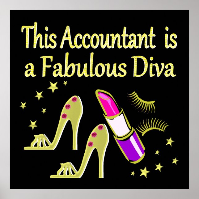 GLITZY GOLD ACCOUNTANT DESIGN POSTER (Front)