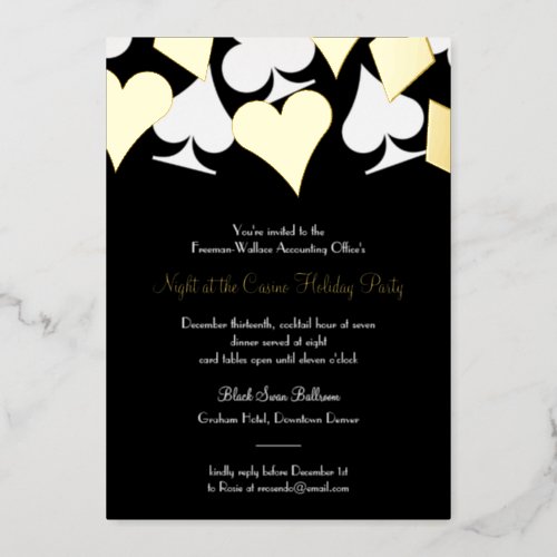 Glitzy Gold Card Suits Gala or Formal Event