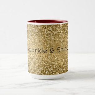 Glitzy Gold Glam Glitter Sparkle Mug