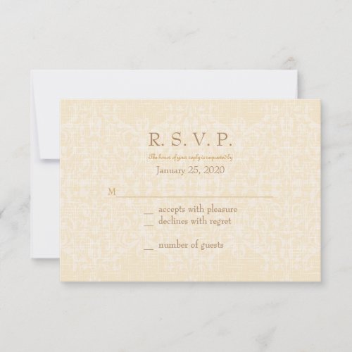 Glitzy Gold  Lace Response Cards