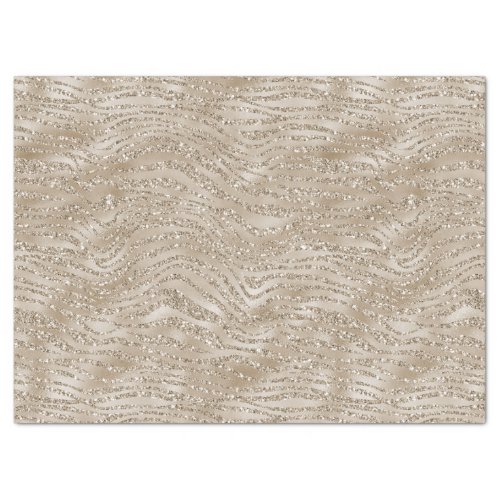 Glitzy Gold Zebra Print Tissue Paper