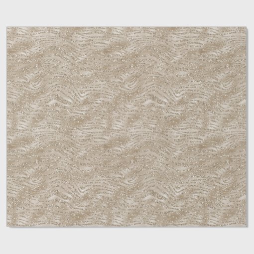 Glitzy Gold Zebra Print Wrapping Paper Zazzle