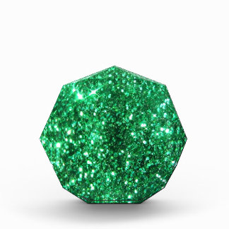 Glitzy Green Glitter Acrylic Award