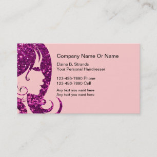 Glitzy Hairdresser Business Cards
