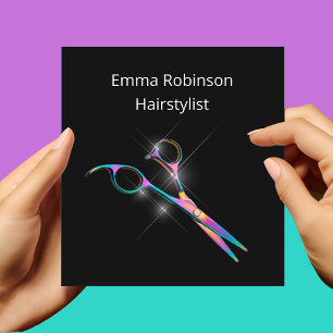 Glitzy Hairstylist Appointment Business Cards