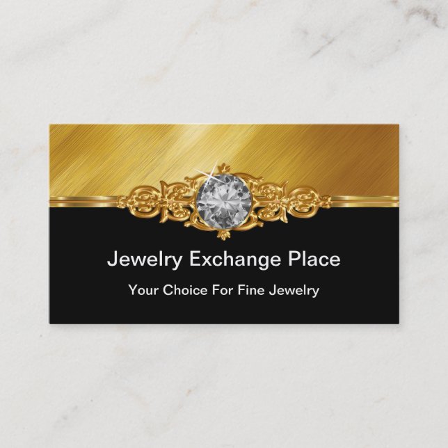 Glitzy Jewelery Business Cards (Front)