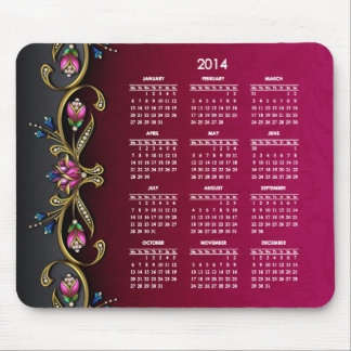 Glitzy Lady 2014 Calendar Mouse Pad