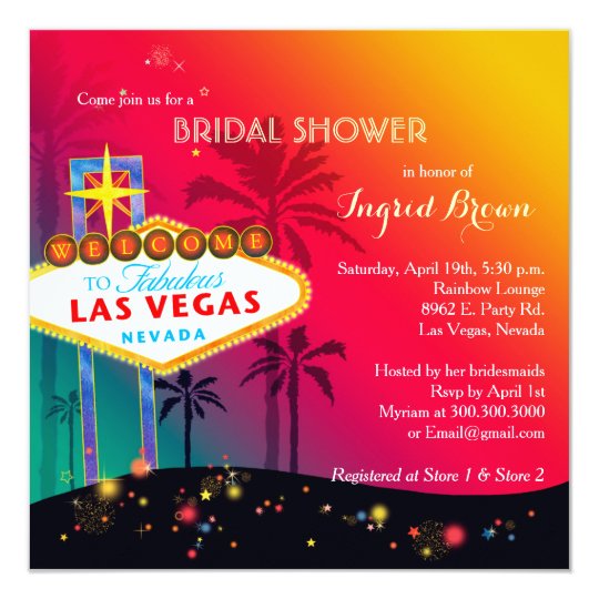 Vegas Bridal Shower Invitations 1