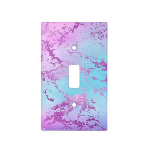 Glitzy Marble  Girly Glam Pink Blue Purple Ombre Light Switch Cover