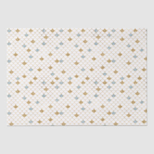 Glitzy Mermaid Blue Gold Sparkle Glitter Tissue Paper