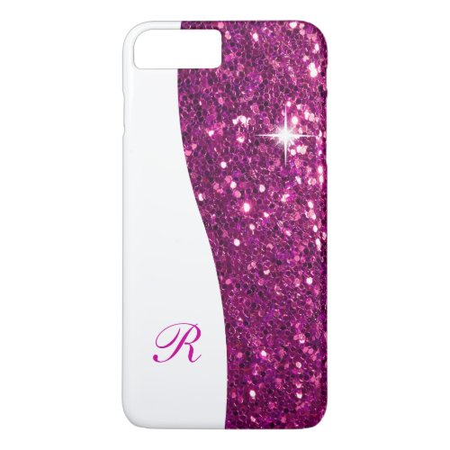 Glitzy Monogram Bling iPhone 8 Plus7 Plus Case