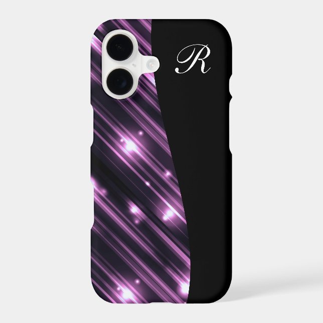 Glitzy Monogram Bling Iphone Case (Back)