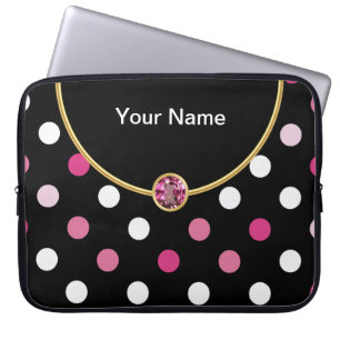 Glitzy Monogram Laptop Sleeve