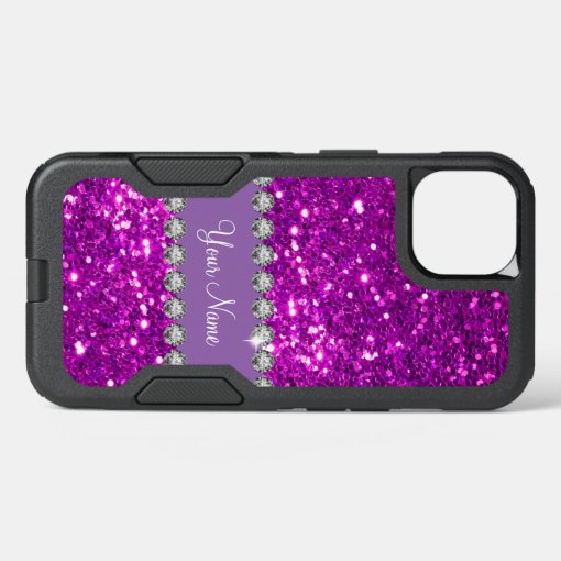 Glitzy Monogram Simulated Glitter Otterbox Iphone Case Zazzle 3054