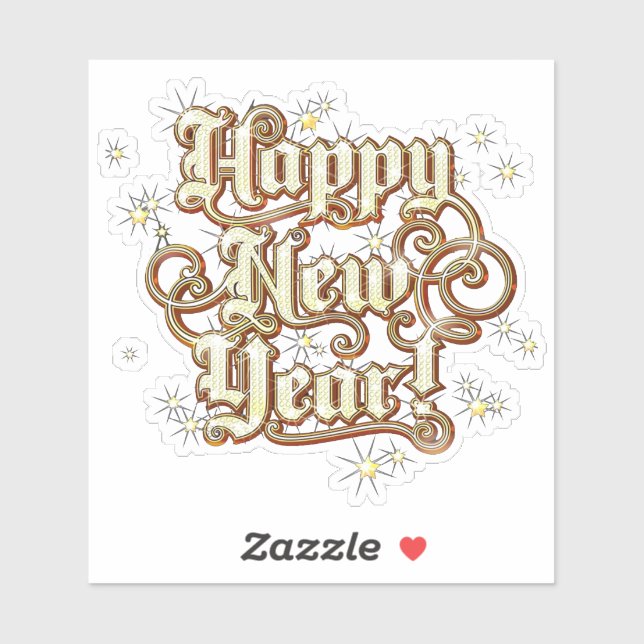 Glitzy New Year Sticker (Sheet)