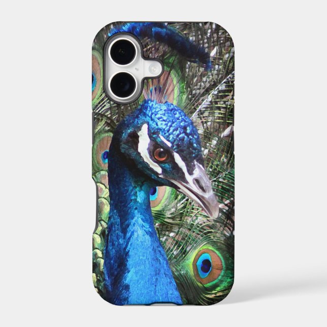 Glitzy Peacock Iphone Case (Back)