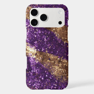 Glitzy Purple Gold Glitter Iphone 18 Pro Max Case