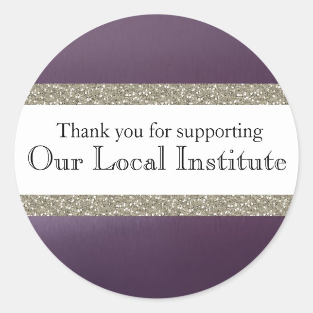 Glitzy Purple Metallic Personalized Seal (Front)