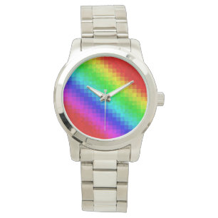 Glitzy Rainbow Dazzler, Large Unisex Watch