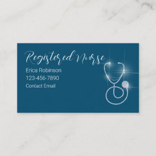 Glitzy Registered Nurse Simple Business Card