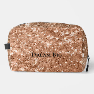 Glitzy Rose Gold Chunky Glitter Dopp Kit