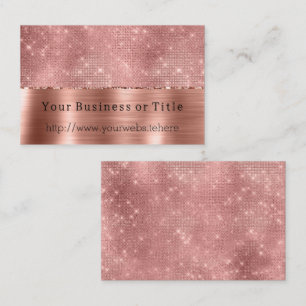 Glitzy Rose Gold Sparkle Business Card