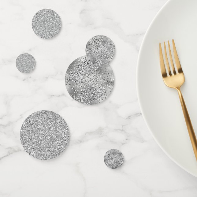 Glitzy Silver Glitter           Confetti (Group)