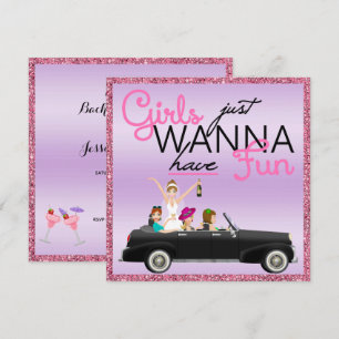 Glitzy Sparkles Bachelorette Invitation