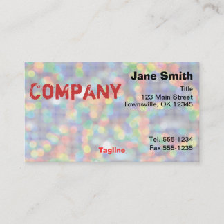 Glitzy Sparkling Business Card