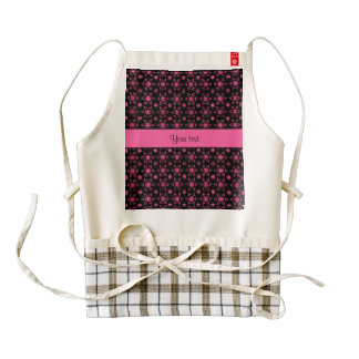 Glitzy Sparkly Hot Pink Glitter Stars Zazzle HEART Apron