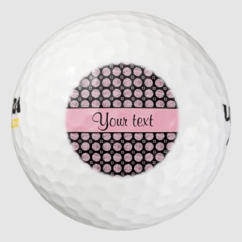 Glitzy Sparkly Lilac Glitter Buttons Golf Balls by kye_designs at Zazzle