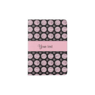 Glitzy Sparkly Lilac Glitter Buttons Passport Holder