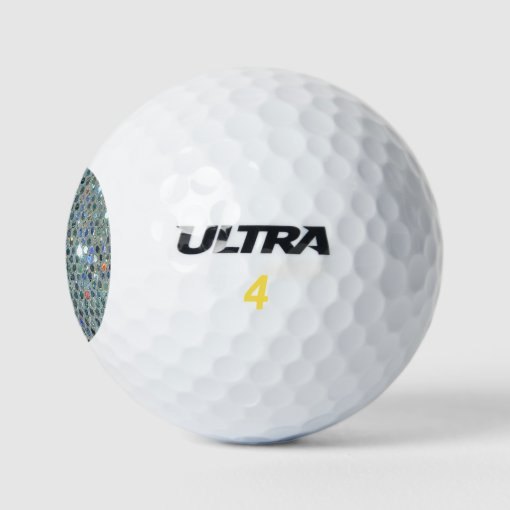 Glitzy Sparkly Silver Glitter Bling Golf Balls Zazzle