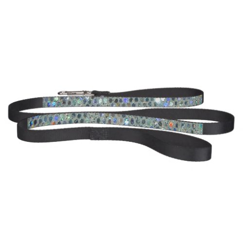 Glitzy Sparkly Silver Glitter Bling Pet Leash