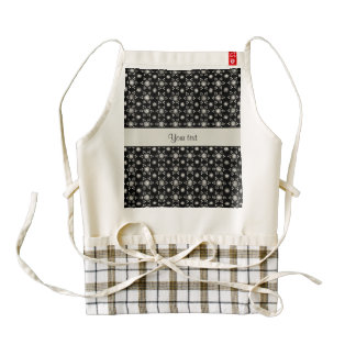 Glitzy Sparkly Silver Glitter Stars Zazzle HEART Apron
