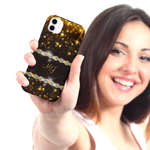 Glitzy Trendy Ladies Monogram Bling iPhone 17 Air Case