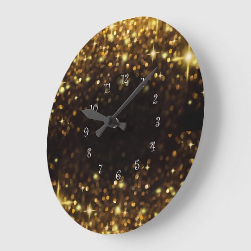 Glitzy Wall Clocks Zazzle