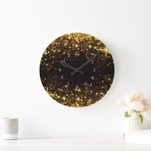 Glitzy Wall Clocks Zazzle
