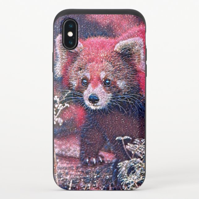 GlitzyAnimal_RedPanda_005 Uncommon iPhone Case (Back)