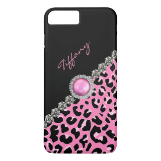 Glitzzy Pink Jaguar Print iPhone 7 Plus Case