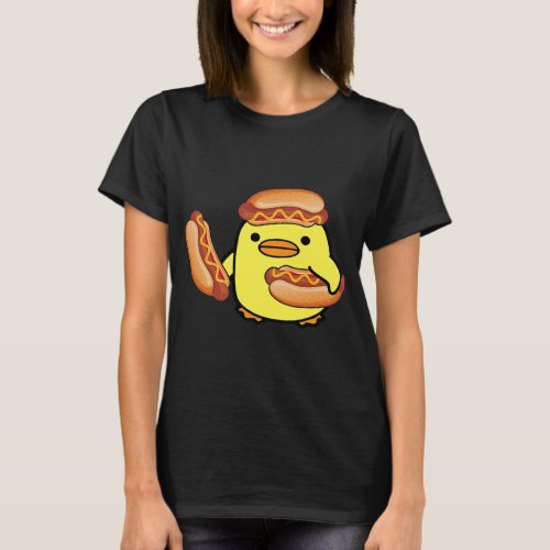 Glizzy Gladiator Duck Hotdog Meme T_Shirt