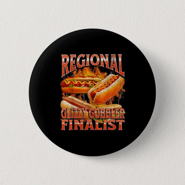Glizzy Gobbler Funny Wiener Hot Dog Meme Bootleg G Button (Front)
