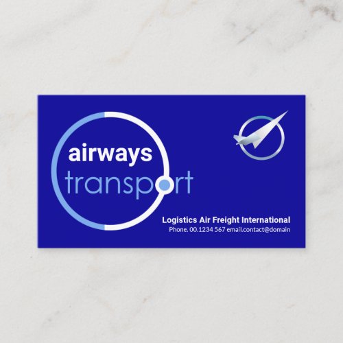 Global Blue Orbit Air Transport Logistics Airways Business Card