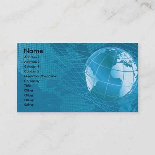 Customizable Global Business Business Card