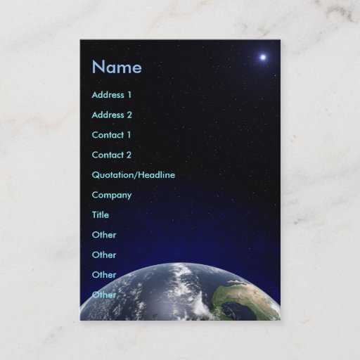 Customizable Global Business Card