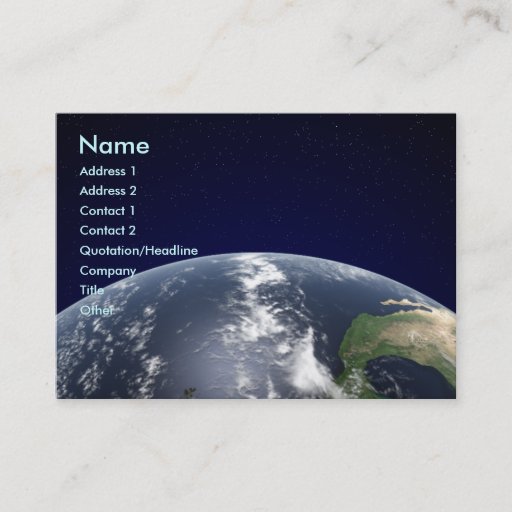 Customizable Global Business Card